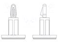 PCB distance; rubber; L: 9.5mm; self-adhesive,snap fastener DREMEC DR8GB07V43343