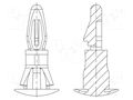 Assembly stud; polyamide 66; L: 15.9mm; latch/latch; natural DREMEC DR8G820V42024