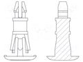 Assembly stud; polyamide 66; L: 7.9mm; latch/latch; natural; 8G820 DREMEC DR8G820V41212