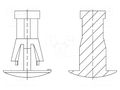 Assembly stud; polyamide 66; L: 10mm; snap fastener; natural DREMEC DR8G820V41244