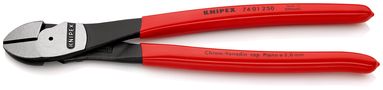 KNIPEX 74 01 250 High Leverage Diagonal Cutter plastic coated black atramentized 250 mm 74 01 250 4003773034063