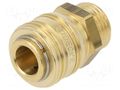 Quick connection coupling; 0÷35bar; brass; 41mm; 1000l/min PNEUMAT ES-12-A