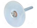 Foot; Base dia: 60mm; M8; steel; Plunger length: 63mm ELESA+GANTER GN40-60-M8-63A0S