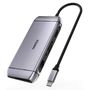 Choetech 9in1 multifunctional USB Type C HUB - 3x USB 3.2 Gen 1 / SD and TF memory card reader / HDMI 4K 30Hz / VGA Full HD 60Hz / USB Type C / RJ45 gray (HUB-M15 gray), Choetech 6971824975055 6971824975055