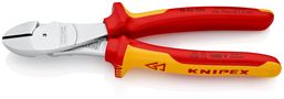 KNIPEX 74 06 200 High Leverage Diagonal Cutter insulated with multi-component grips, VDE-tested chrome-plated 200 mm 74 06 200 4003773033820