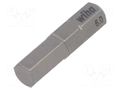 Screwdriver bit; hex key; HEX 6mm; Overall len: 25mm; STANDARD WIHA WIHA.01708