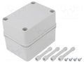 Enclosure: multipurpose; X: 80mm; Y: 110mm; Z: 85mm; PICCOLO; ABS FIBOX ABSB85G