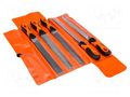 Kit: files; half planisher; wood; 250mm; Cut: 2; bag; 5pcs. BAHCO SA.1-477-10-2-2