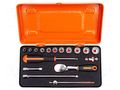 Wrench-set; 12-angles,socket spanner; Mounting: 1/4"; 17pcs. BAHCO SA.6717MBP