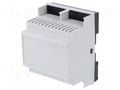 Enclosure: for DIN rail mounting; Y: 90mm; X: 70mm; Z: 58mm; grey HAMMOND HM-1597DIN4GY