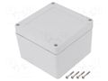 Enclosure: multipurpose; X: 105mm; Y: 105mm; Z: 75mm; ZP; ABS; IP67 KRADEX ZP10510575SJ-ABS
