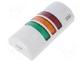 Signalling column; red/orange/green; LED; 24VDC; 24VAC; IP65; ABS AUER SIGNAL HD90-Q31