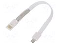 Cable; USB 2.0; USB A plug,USB B micro plug; nickel plated AKYGA AK-AD-34