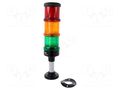 Signalling column; red/orange/green; LED; 24VDC; 24VAC; IP66; ABS AUER SIGNAL ECO70-Q01