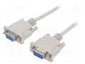 Cable; D-Sub 9pin socket,both sides; 2m; white; connection 1: 1 AKYGA AK-CO-04