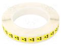 Self-adhesive label; ESD; 12x12mm; 1000pcs; reel; yellow-black STATICTEC PRT-STL1212