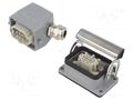 Connector: HDC; male + female; plug + socket,complete set; HE WEIDMÜLLER KIT-HE-P06.10M