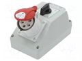 Switch socket; IP44; wall mount SPAMEL ZI02-R221