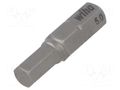 Screwdriver bit; hex key; HEX 5mm; Overall len: 25mm; STANDARD WIHA WIHA.01707