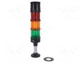 Signalling column; red/orange/green; LED; 24VDC; 24VAC; IP66; ABS AUER SIGNAL ECO70-Q31