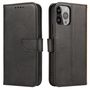 Magnet Case elegant bookcase type case with kickstand for iPhone 13 black, Hurtel 5907769334092 5907769334092
