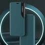 Eco Leather View Case elegant bookcase type case with kickstand for iPhone 13 mini blue, Hurtel 5907769334436 5907769334436