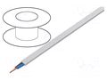 Wire; H03VVH2-F,OMY; 2x1mm2; flat; stranded; Cu; PVC; white; 300V MANEX H03VVH2-F/2X1.00WH