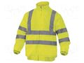 Wind jacket; Size: L; yellow; RENO HV; with removable sleeves DELTA PLUS DEL-RENHVJAGT