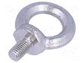 Lifting eye bolt; M16x27; Head: eye; A2 stainless steel; DIN 580 ELESA+GANTER DIN580-M16-NI