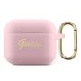 Guess GUA3SSSI AirPods 3 cover pink/pink Silicone Vintage Script, Guess 3666339010010 3666339010010