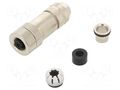 Connector: M12; plug; PIN: 4; female; 250V; straight; IP65; for cable DEGSON ELECTRONICS SM12-PVZ-A4W-1