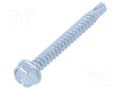 Screw; for metal; with flange; 4.2x38; Head: hexagonal; 7mm; zinc BOSSARD B4.2X38/BN1880