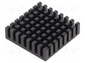 Heatsink: extruded; grilled; BGA,PGA; black; L: 28mm; W: 28mm; H: 8mm ALUTRONIC PG2828/8/SE/SF