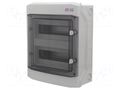 Enclosure: for modular components; IP65; light grey; ECH; IK07 ETI POLAM ETI-ECH-24PT-S