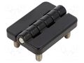 Hinge; Width: 40mm; zinc and aluminium alloy; black; H: 54mm RST ROZTOCZE 3.ZN68.001BK