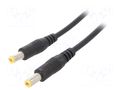 Cable; 2x0.5mm2; both sides,DC 5,5/2,1 plug; straight; black SUNNY ECP05R2155STP2155S
