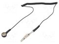 Connection cable; ESD,coiled; Features: resistor 1MΩ; black; 1.8m STATICTEC PRT-STW1320