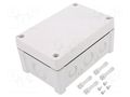 Enclosure: junction box; X: 122mm; Y: 187mm; Z: 90mm; wall mount; ABS FIBOX TAM191209