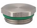 Stopper; M40; 1.5; IP68; stainless steel; V-INOX-FKM; with seal HUMMEL HUMMEL-1153400050