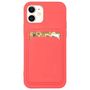 Card Case Silicone Wallet with Card Slot Documents for iPhone 11 Pro Orange, Hurtel 5907769333224 5907769333224
