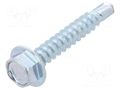 Screw; for metal; with flange; 3.5x22; Head: hexagonal; 5.5mm; zinc BOSSARD B3.5X22/BN1880