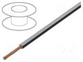 Wire; FLRY-B; 1x0.75mm2; stranded; Cu; PVC; grey-black; 60V; 100m BQ CABLE FLRY-B0.75-GY/BK