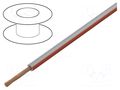 Wire; FLRY-B; 1x0.35mm2; stranded; Cu; PVC; red-grey; 60V; 100m BQ CABLE FLRY-B0.35-RD/GY