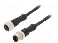 Cable: for sensors/automation; PIN: 5; with metal nut; plug; 60V AMPHENOL LTW M12A05ML12AFLSDA05