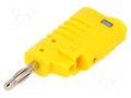 Connector: 4mm banana; plug; 36A; 30VAC; 60VDC; yellow; 57.2mm ELECTRO-PJP PJ1084-Y