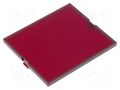 Front panel; X: 42mm; Y: 49mm; Z: 2.8mm; MODULBOX; red ITALTRONIC 3M/821P
