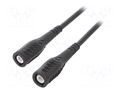 Test lead; 60VDC; 30VAC; 3A; BNC plug,both sides; Len: 1m; black ELECTRO-PJP PJP8150-50-100N