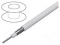 Wire: coaxial; wire; CCS; PVC; white; 25m; Øcable: 4.8mm Goobay GOOBAY-49760