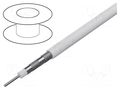 Wire: coaxial; wire; CCS; PVC; white; 20m; Øcable: 7.2mm Goobay GOOBAY-49761