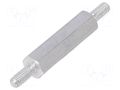 Screwed spacer sleeve; 18mm; Ext.thread: M2,5; hexagonal DREMEC TMM-M2.5X18/DR432